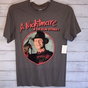 Mens Cotton Nightmare On Elm Street Graphic Short Sleeve T-Shirt Size S